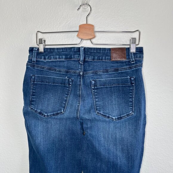 Maurices Womens Bootcut Midrise Dark Wash Blue Denim Jeans Size 8L - Picture 3 of 12